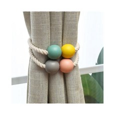 외부차 창문커버 커튼 나무마그네틱 받침대 보관대 햇빛차단 홀더, 핑크 DC003868