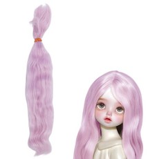 인형 머리카락 번들 모헤어 컬리 헤어 DIY BJD 액세서리 긴 곱슬 머리 재료, 1개, 시슬 487