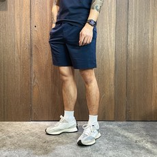 J.crew 休閒短褲 男款 素色深藍 夏款, 深藍,L