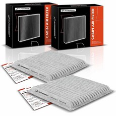 A-Premium 포드 링컨 및 마쯔다와 호환되는 활성탄 포함 2피스 캐빈 에어 필터 - 엣지 2007-2014 MKS 2009 MKX 2007-2015 MKZ 2008-200, 1개