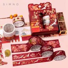 5 롤 새로운 Washi 강력 접착 테이프 2023 핫 스탬핑 레트로 DIY 스티커 장식 216210