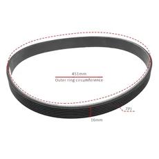 BOSCH ROTAK 320 잔디깎이용 7PJ451 드라이브 벨트 1/2개 7RIB 폭 16mm 정원용 전동 공구 액세서리, 01 China Mainland