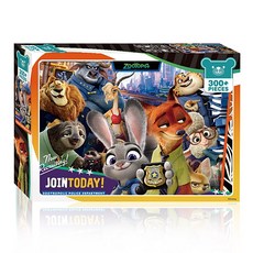 디즈니 주토피아 꿈과 희망의 도시 아동퍼즐 300피스 D-K300-001, 1개