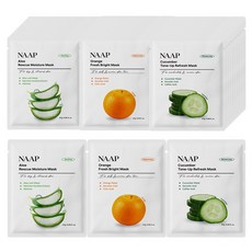 냅 FRESH 수분 보충 리프레시 데일리 3종 마스크팩, 1개, 30개입