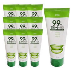 3WB 알로에 수딩젤 150ml 튜브형 수분 수딩겔 진정 미백 알로에베라, 10개