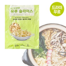 냉동 유부슬라이스 1kg 유부채 김밥 우동 고명, 1개