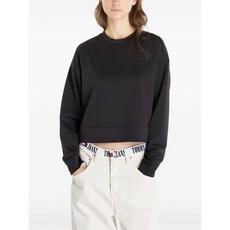 노스페이스 로고 자수 스웨트셔츠