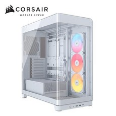 Corsair Frame 4500X 一體式全景玻璃 E-ATX機殼 (白) 附RS120R炫光風扇*3, 1個, RS120R