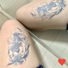 대형 잉어 물 에 스티커 헤나 이레즈미