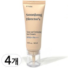 에뛰드 순정 디렉터 톤업 수정 선크림 SPF50+ PA++++, 4개, 40ml