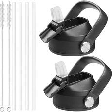 하이드로플라스크 와이드 마우스용 톤린코 빨대 뚜껑 20 32 40온스 마우스 뚜껑 호환 대부분의 스포츠 물병(그레이), B2