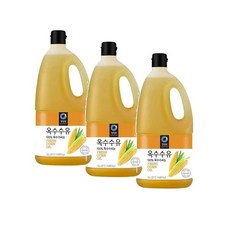 청정원 옥수수유 100% 옥수수씨눈, 3개, 1.8L