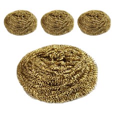 키친9단 황동구리 수세미 35g, 1세트, 4개