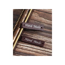 퀼트스타 핸드메이드 가죽라벨_브라운, 2개, 브라운