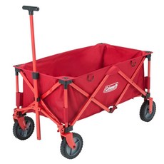 100kg Coleman(콜맨) 캐리 카트 아웃도어 왜건 내하중 약 스토퍼 첨부 컴팩트, red, 1개