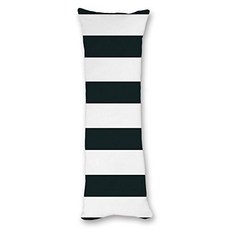 UTF4C 모던 디자인 블랙 앤 화이트 스트라이프 패턴 바디 필로우 커버 베개 50.8cm x 137.2cm(20인치 54인치) 임산부를 위한 지퍼가 달린