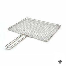 업소용 스텐 사각 겹석쇠 중 석쇠그릴, 1개