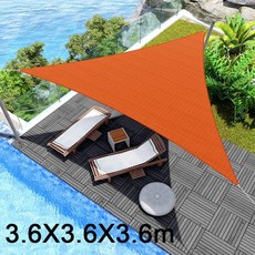 루프탑텐트 루프탑텐트하드세단 차박텐트 우레탄창차박텐트양산 캔버스 방수 천막 차양 태양 그늘 항해 야, 13 A-Orange3.6x3.6x3.6m