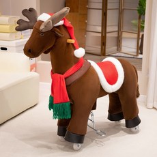 승마 포니 사이클 흔들 목마 말타기 실내 자전거 호스라이딩 소형 흔들말, 중형 순록 흔들말