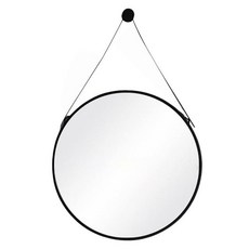 黑色圓形浴室鏡 直徑70公分 高108公分, 黑色直徑40CM