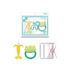 앙쥬 베스트 치발기 2종 (선택) + 케이스 2p 세트, 왕바나나+완두콩, 1개