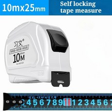 줄자 클래식 블루라이트 초광폭 스틸 초두께 10m 자동잠금 5m, 10M25MM