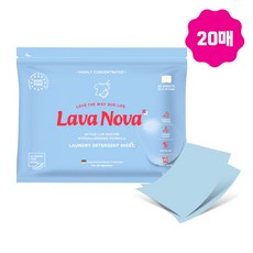 라바노바 고농축 시트형 겸용 세탁세제, 20매입, 1세트