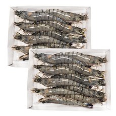 (냉동)선별 특대 블랙타이거새우 500g+500g 10미 대하 소금구이 얼룩새우, 2개, 500g