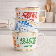 세라믹 라면기 1L │ 컵라면용기 뚜껑 포함 │ 3컬러