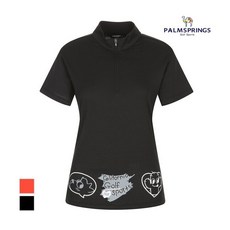 팜스프링스 여성 반집업 밑단 프린트 티셔츠_STZL232289 663539