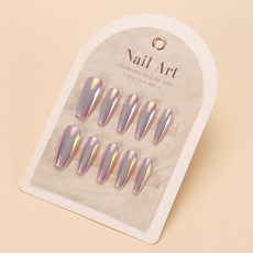 穿戴甲片高級感夏季簡約百搭美甲貼片貓眼手工假指甲片新品30片, 1個, BY1733:工具包款
