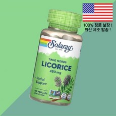 솔라레이 트루 허브 감초 450mg 100 식물성 베지캡슐 Solaray True Herbs Licorice VegCaps, 솔라레이 트루 허브 감초 450mg 100 식물성 베지, 1