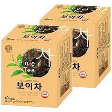 송원 우리차 보이차 80T (40Tx2개), 600mg, 40개입, 2박스