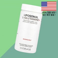 코디지 리포좀 리포솜 리포조말 글루타민 L글루타민 엘글루타민 아미노산 식물성캡슐 180정 500mg Codeage Liposomal L Glutamine 180 Vegetabl, 1개