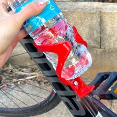MTB자전거 물병 물통거치대 케이지 홀더, 레드 C