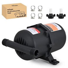 NiLIGHT 라이트 RV 어큐뮬레이터 탱크 0.75L 최대 125PSI 사전 가압 워터 탱크 컨트롤 내부 블래더 1/2 MNPT 포트 피팅 펌프 시스템과 함께 사용 보트 여, 0.75L Accumulator Tank