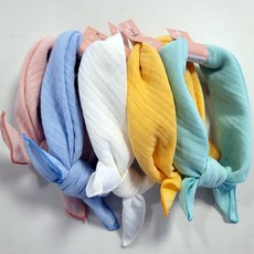 [잼뽀니] 무지라인 오가닉 쁘띠스카프/유아동/국내생산 요루원단/아기손수건 따스한 스카프 신생아부터 성인까지 산본점