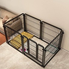 강아지 펜스 육각 고양이 철망 야외 실내 접이식 확장형, 1개, A30 블랙 160 80x80 6장