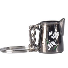 크리 에이 티브 미니 커피 Portafilter 키 체인 커피 탬퍼 우유 주전자 카페 선물 연인 바리 스타 열쇠 고리 선물 에스프레소 액세서리, Milk Jug 2