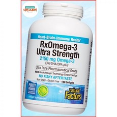 내추럴 팩터스 울트라 스트렝스 Rx오메가3 피쉬 오일 고 포뮬라 당 2150 mg 오메가3 비린내 없 미국내