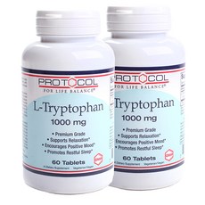 Protocol For Life Balance L-色胺酸補充錠 1000mg, 60顆, 2罐