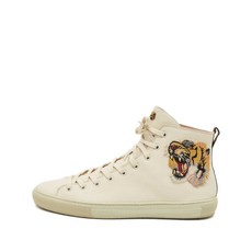 구찌 중고 자수 레더 하이탑 스니커즈