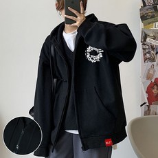 아이디티 후드집업 공용 오버핏 헤비기모 집업 후드 티셔츠 빅사이즈 박스티