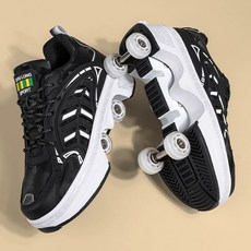 히든 바퀴힐 신발 운동화 롤러슈즈 스니커즈 바퀴달린신발, 1개, 159 블랙