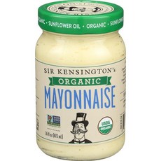 서 켄싱턴스 마요네즈 프리 및 프로젝트 인증 유기농 마요 Sir Kensington's Mayonnaise Condiments that are Gluten Free and P, 오가닉 마요네즈, 16 Fl Oz (1팩)