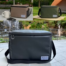 베어커즈 보냉백 골프 쿨러백 캠핑 직장인 보온 보냉가방 차량용보냉백 도시락가방, 블랙, 16L