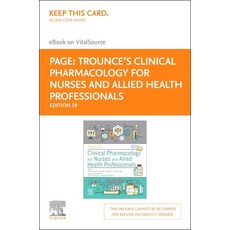 (영문도서) Trounce's Clinical Pharmacology for Nurses and Allied Health Professionals - Elsevier eBook o... Hardcover, English, 9780702067242