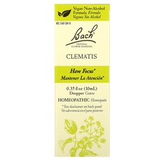 Bach 오리지널 꽃 레미디즈 클레마티스 10ml(0.35fl oz), Bach오리지널꽃레미디즈클레마티스10ml035floz, 1개, 10ml