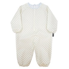 유아동 전신미술가운 지퍼형, 크림하늘하트