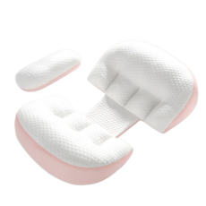 孕婦護腰枕 月亮枕 孕婦枕 護腰枕 孕婦枕頭護腰側睡枕 側睡枕 多功能U型托腹抱枕孕婦睡覺神器 貝殻枕 腰枕托腹枕靠腰, 涼感透氣款【冰絲豆豆-涼而不冰】粉色, 粉色